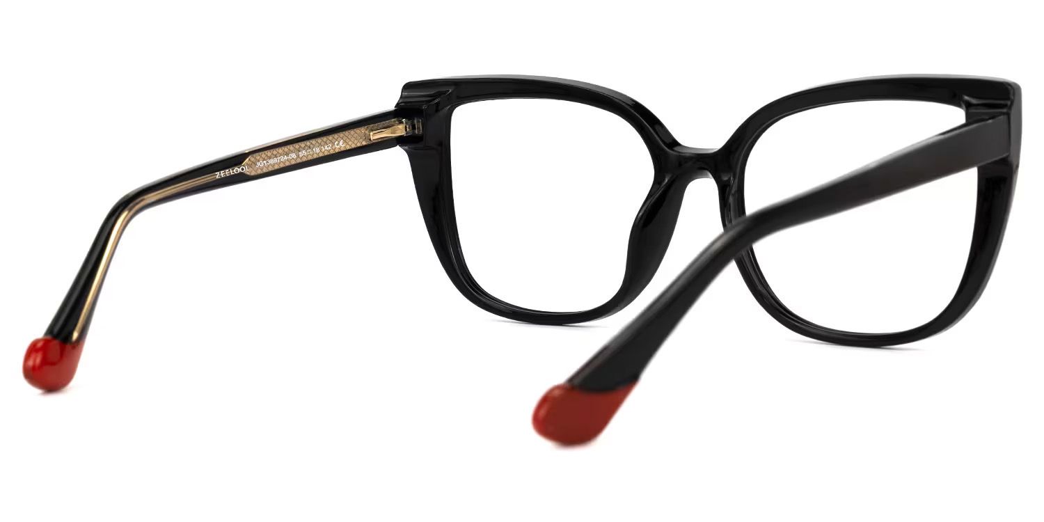 Fenn Schwarz Cateye Brille4