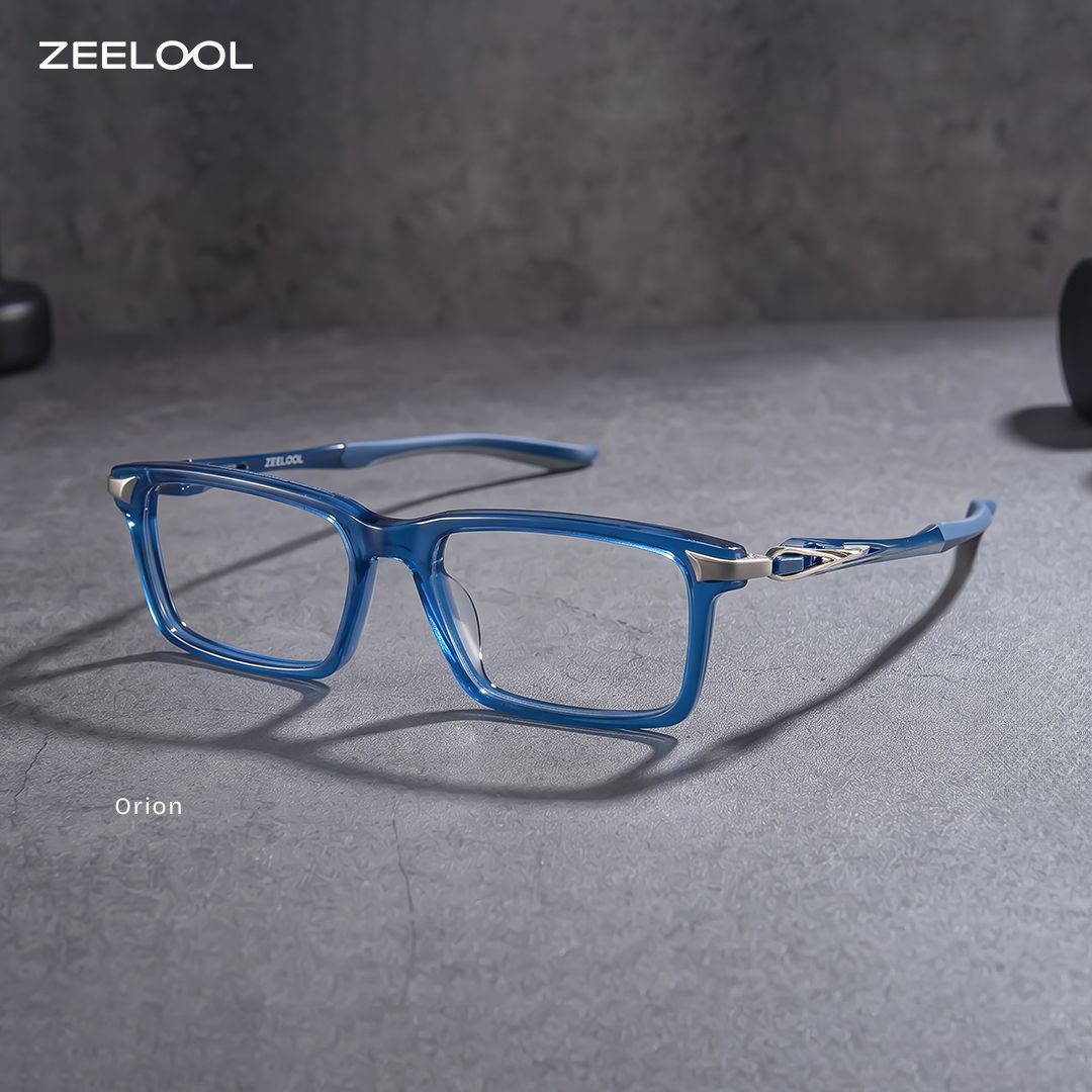 Orion Blaue Rechteckbrille für Herren | ZEELOOL2
