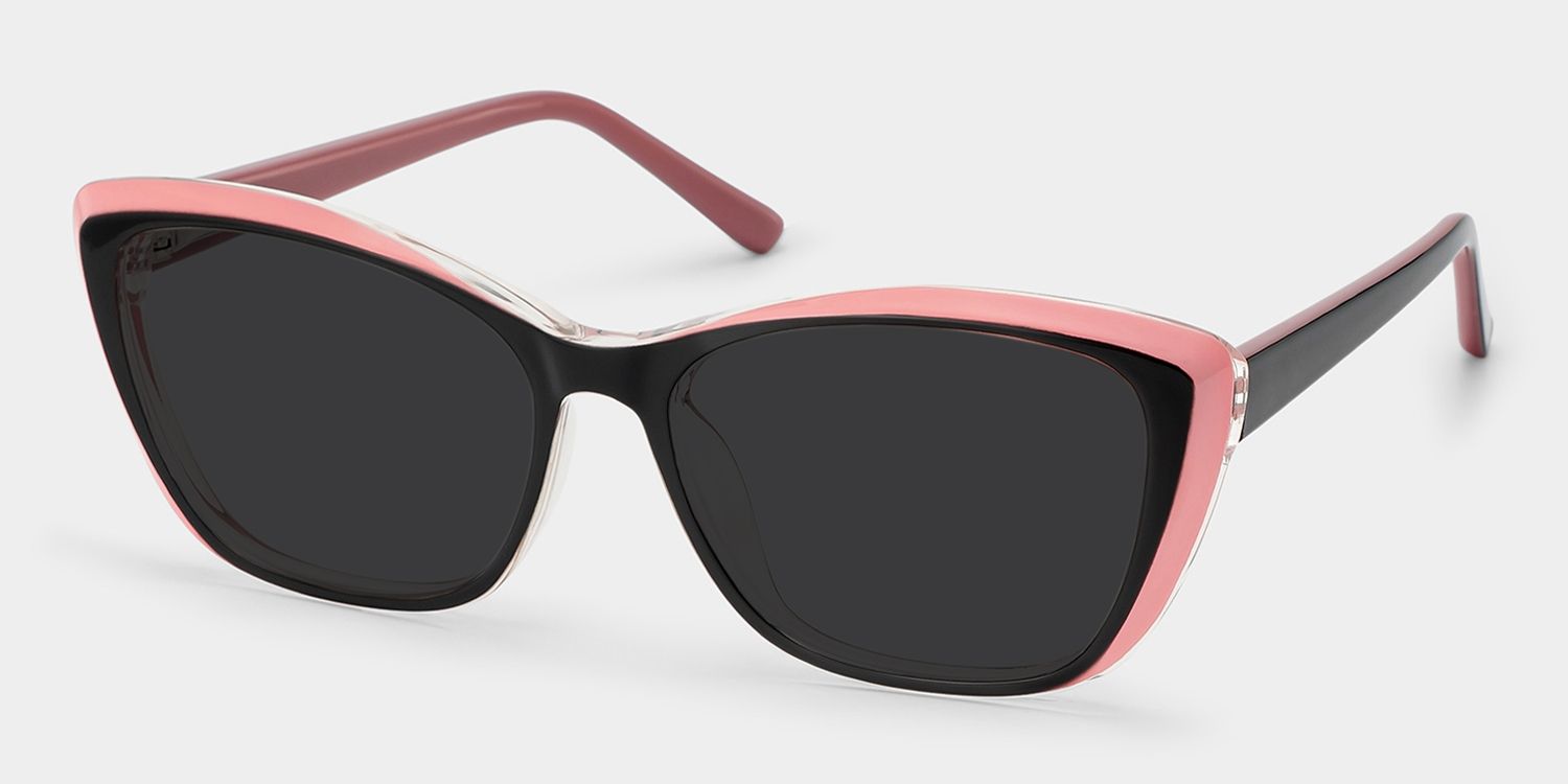 Fidelia Schwarz-Rosa Cateye Brille2