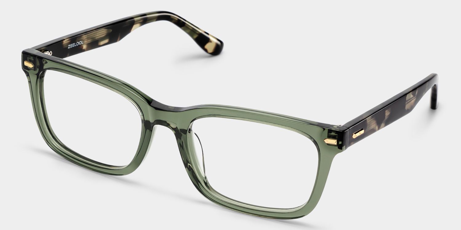 Patrick Grün Rechteckig Brille3