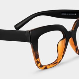 Malcolm Schwarz-Tortoise Quadratisch Brille4