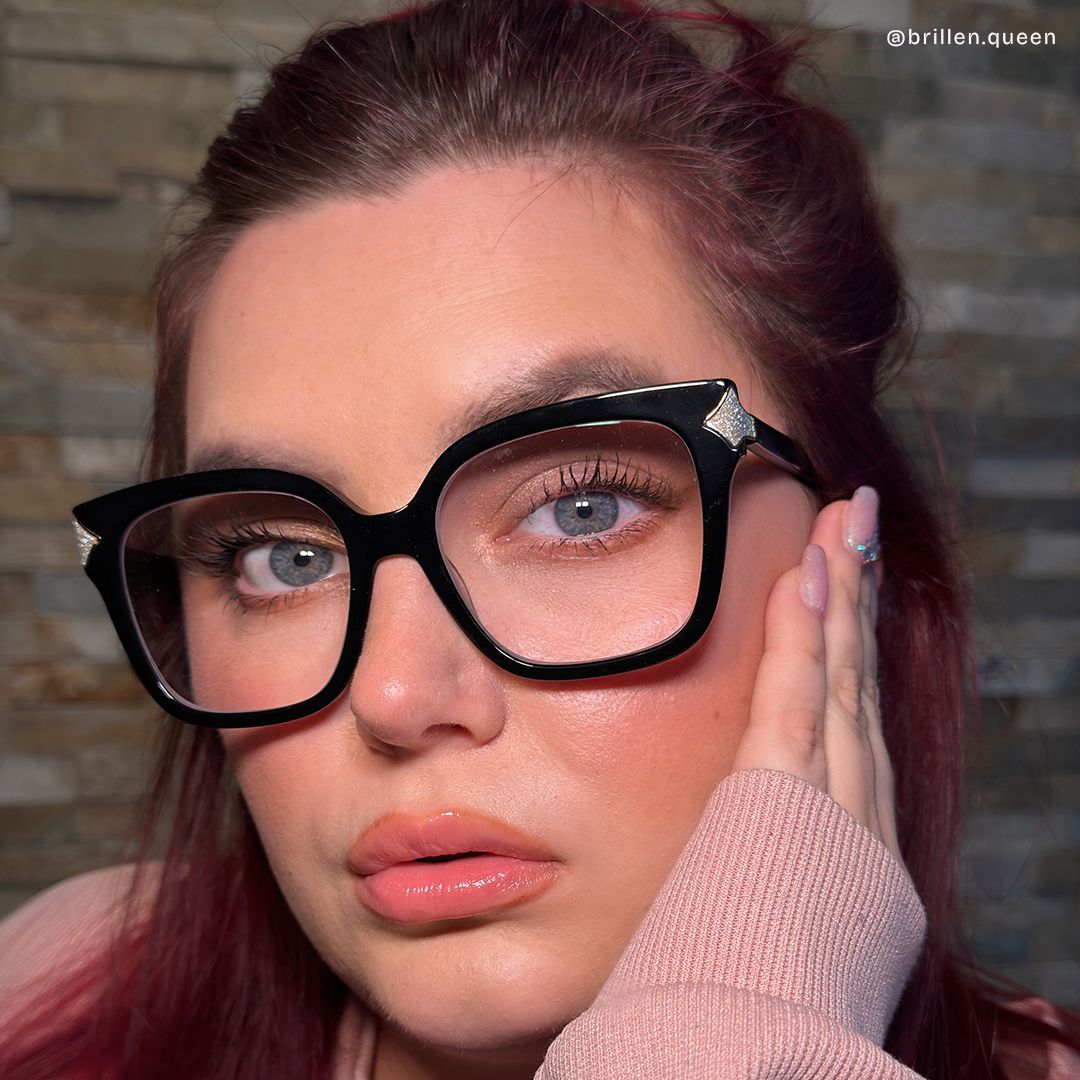Shakeel Schwarz Quadratisch Acetat Brille7