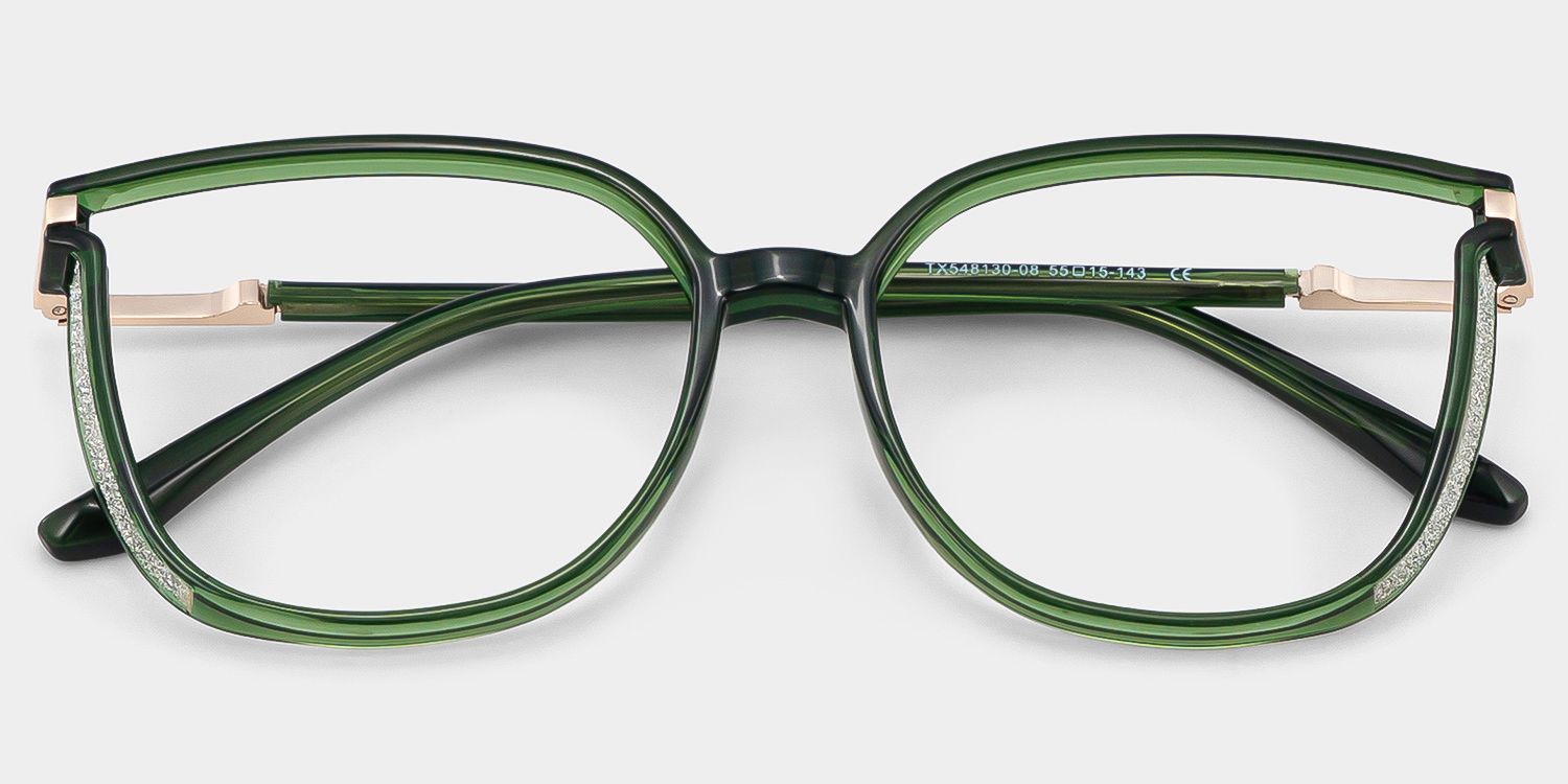 Walden Dunkelgrün Cateye Brille1