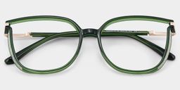 Walden Dunkelgrün Quadratisch Brille1