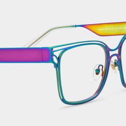 Dacarine Bunt Quadratisch Brille6