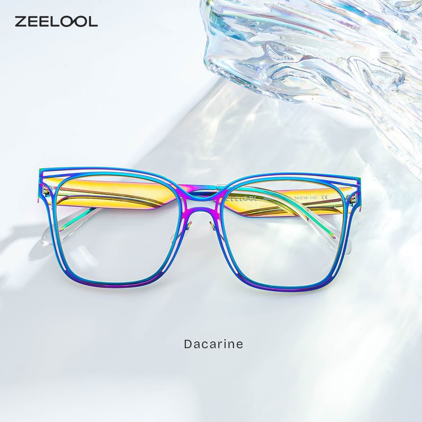 Dacarine Bunt Quadratisch Brille