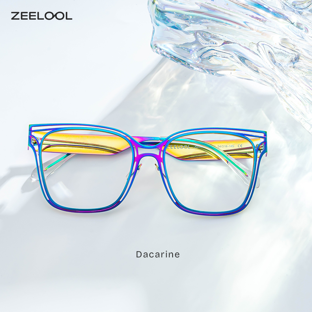 Dacarine Bunt Quadratisch Brille