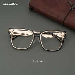 Dacarine Schwarz-Gold Quadratisch Brille1