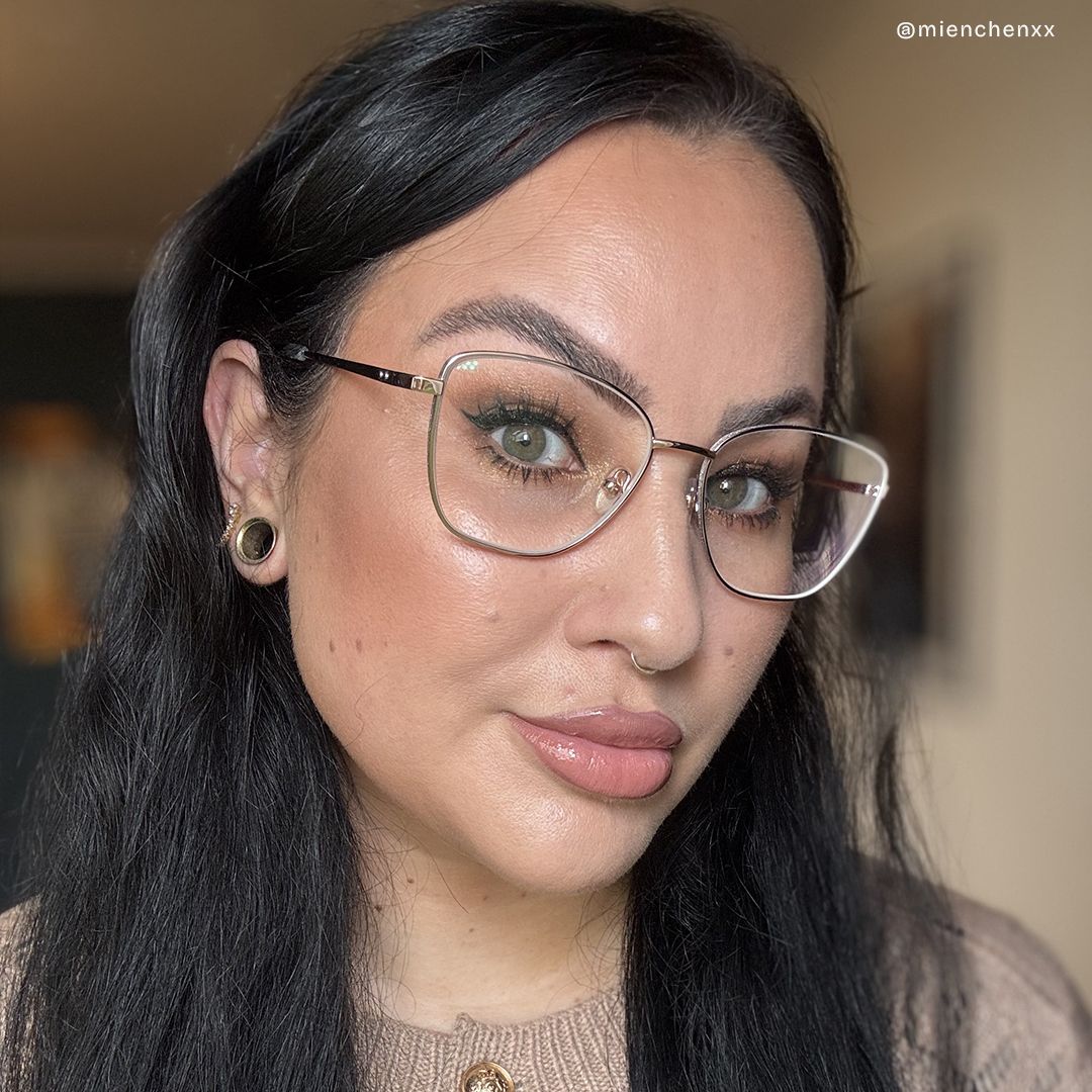 Skyler Rosa-Gold Schmetterling Brille7