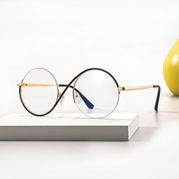 Alina Schwarz Rund Brille1