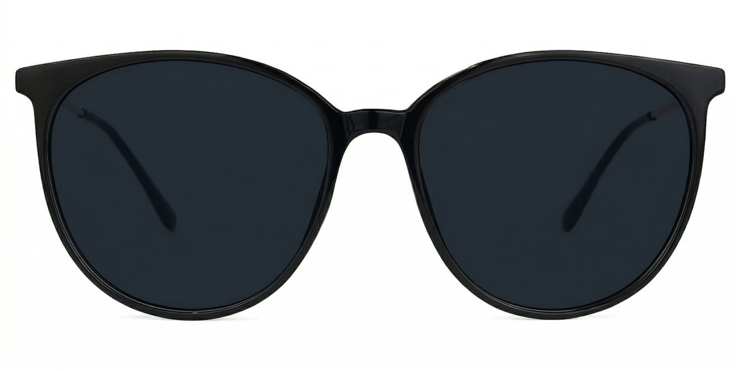 Babbage Round Schwarz Sonnenbrille mit Sehstärke | ZEELOOL0