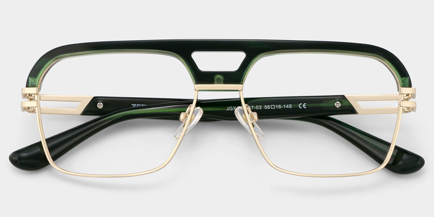 Griff Dunkelgrün Pilot Brille2