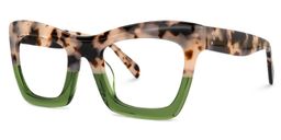 Benitez Grün-Tortoise Quadratisch Brille1