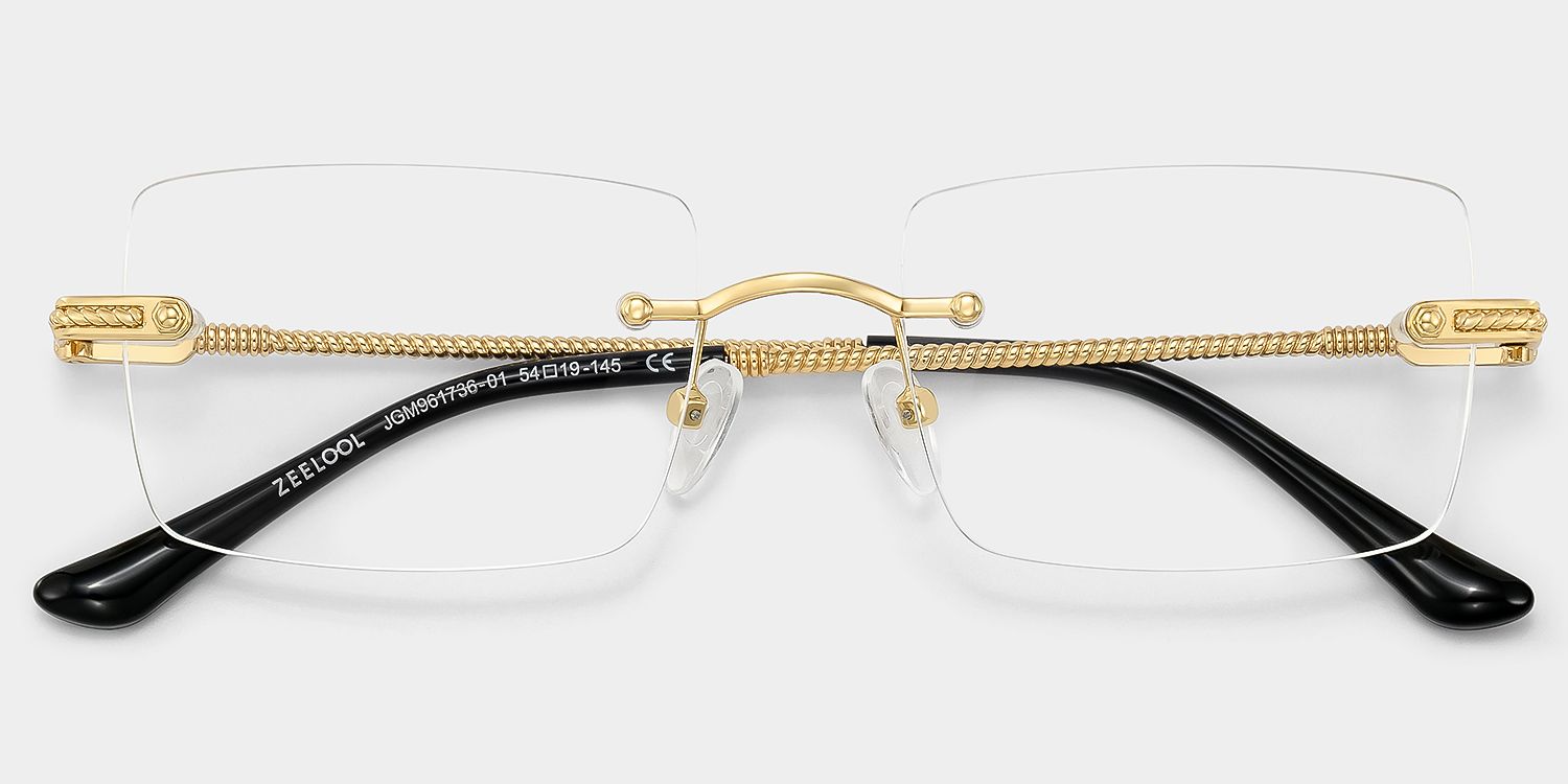 Peavy Gold Rechteckig Brille1