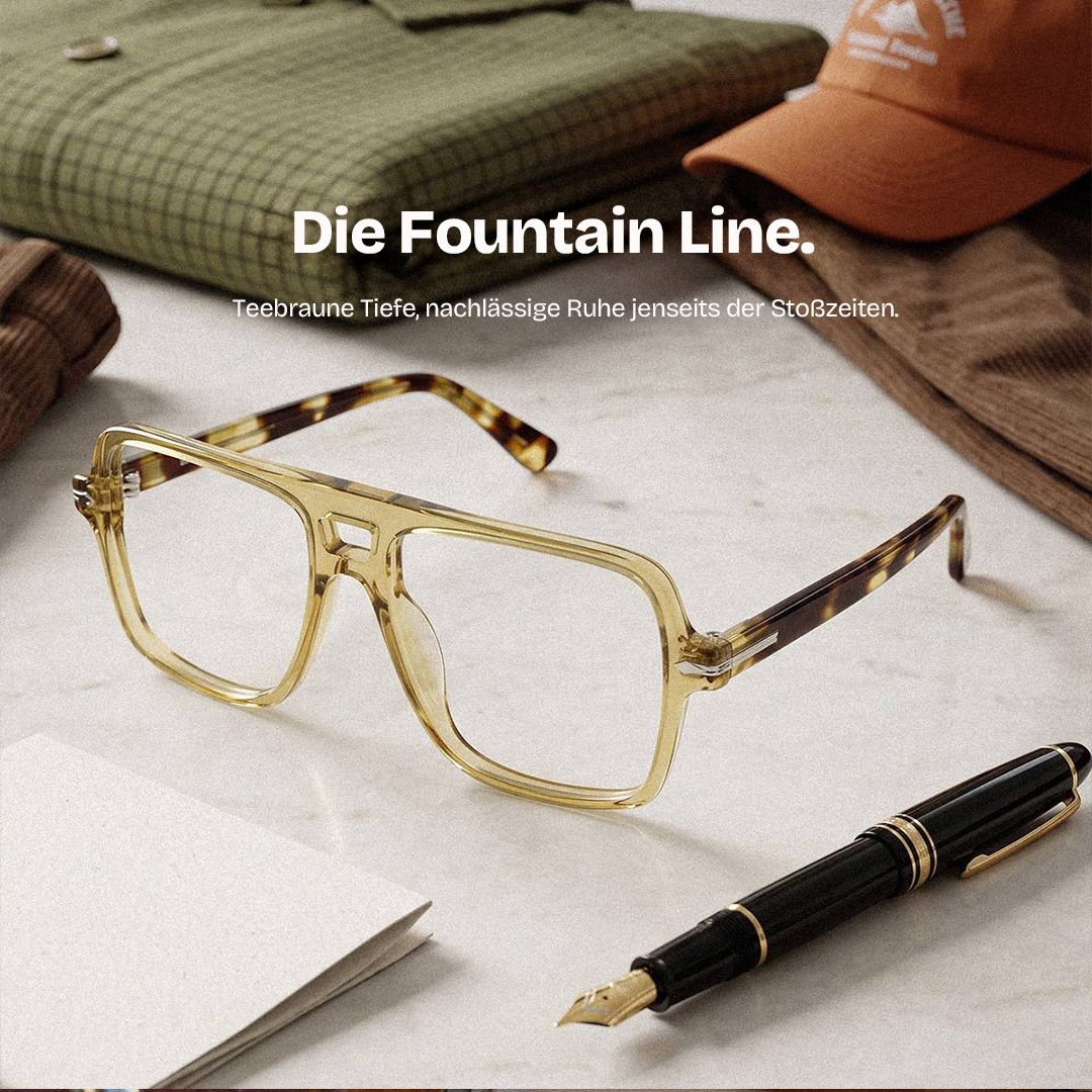 Easton Braune Pilotenbrille aus Acetat im lässigen Stil | ZEELOOL2