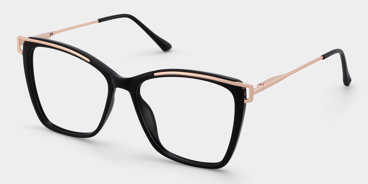 Matia Schwarz Quadratisch Brille2