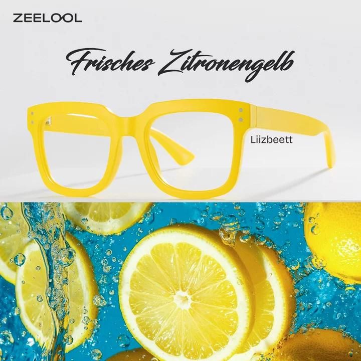 Liizbeett Gelb Quadratisch Brille