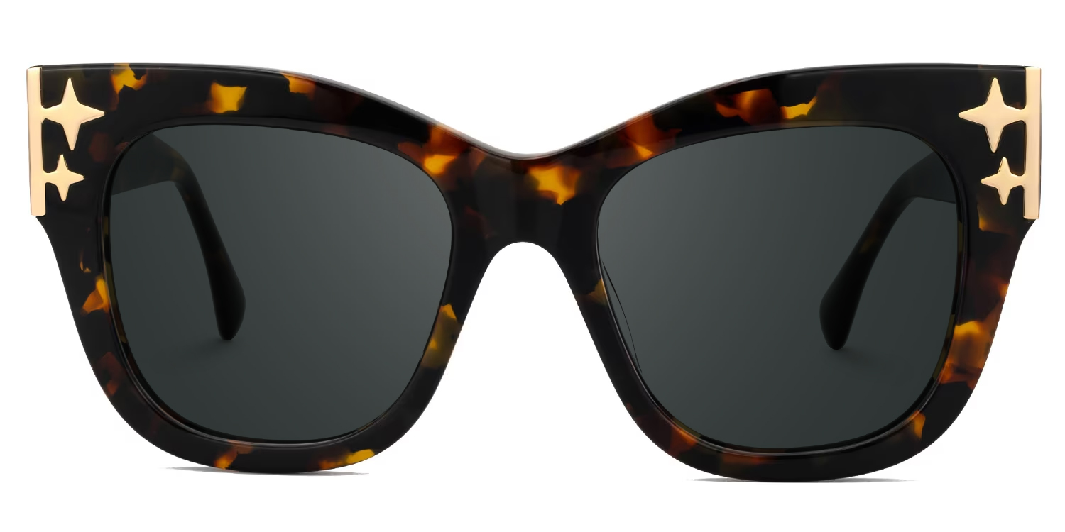 Minfia Tortoise Quadratisch Brille gutes Bild