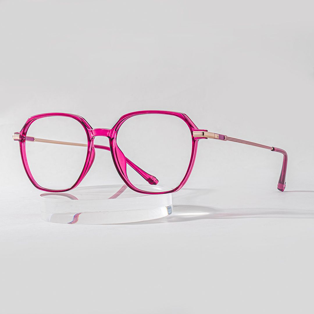 Helena Rot Geometrisch Gemischte Materialien Brille1