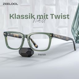 Patrick Grün Rechteckig Brille0