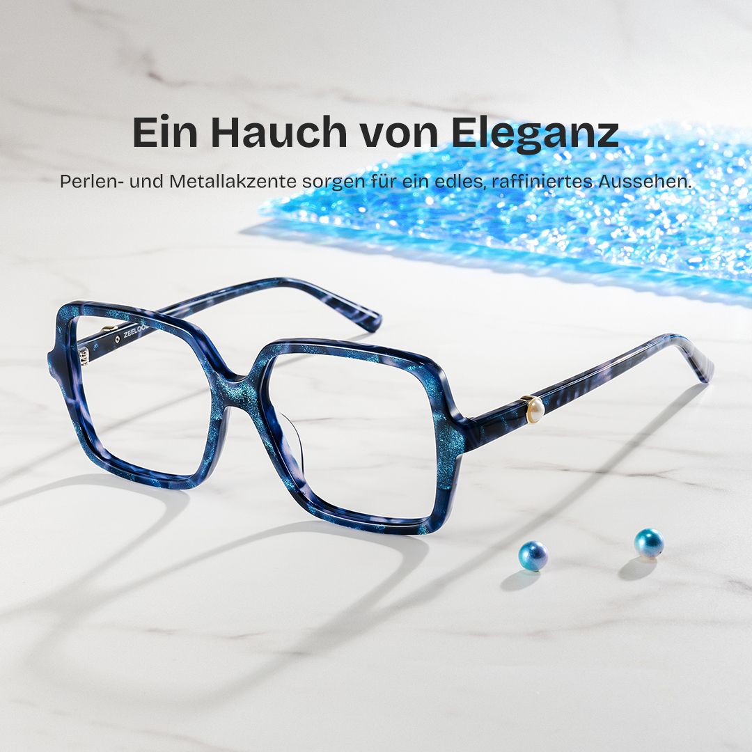 Blaue Schildpatt Elena Quadratbrille kaufen | ZEELOOL0