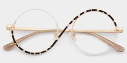 Alina Schwarz-Tortoise Rund Brille3