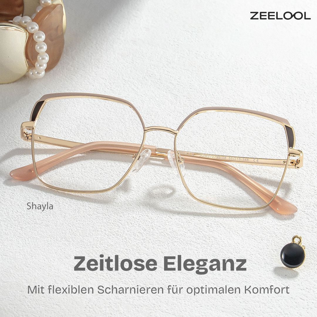 Shayla Rosabraun Quadratisch Brille0