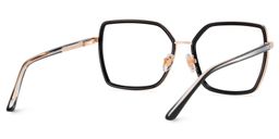 Olicia Schwarz Quadratisch Brille4