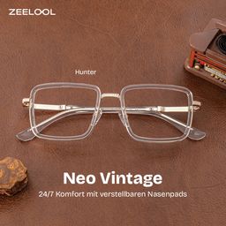 Hunter Klar Quadratisch Brille1