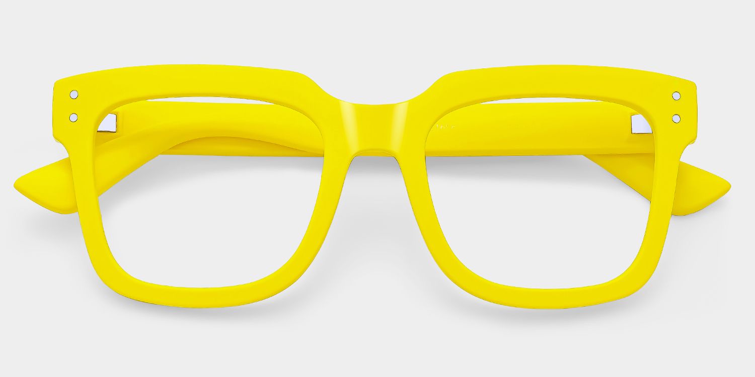 Liizbeett Gelb Quadratisch Brille2