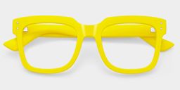 Liizbeett Gelb Quadratisch Brille2