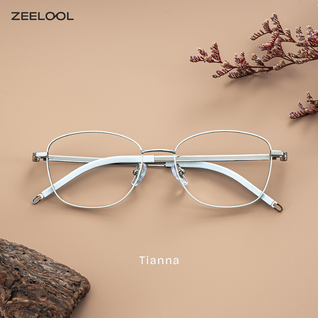 Tianna Weiß Rechteckig Brille0