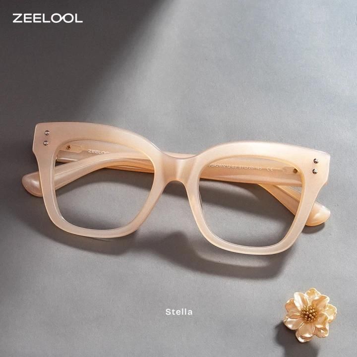 Stella Neon-gelbe Schmetterlingsbrillengestelle zum Verkauf | ZEELOOL2