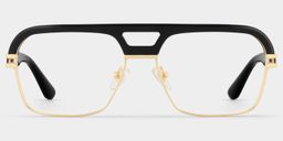 Griff Schwarz Pilot Brille2