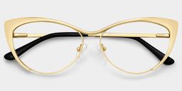 Ellen Gold Cat Eye Brille1