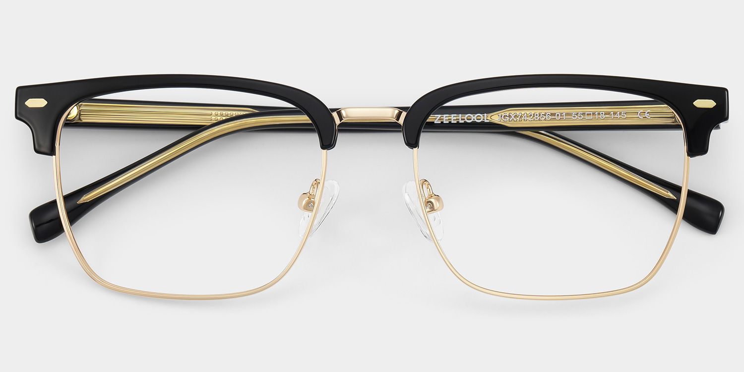 Braidsby Schwarz Browline Gemischte-Materialien Brille3