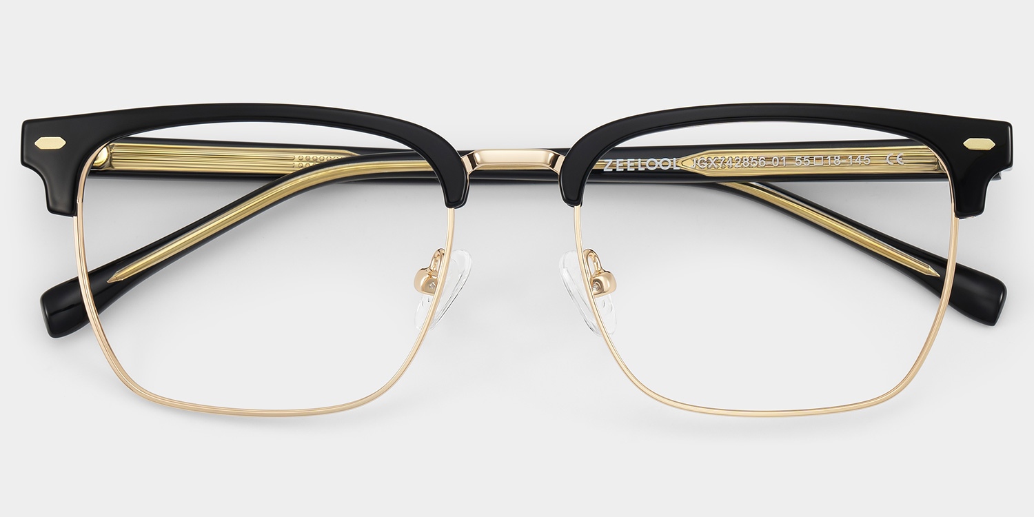 Braidsby Schwarz Browline Gemischte-Materialien Brille1