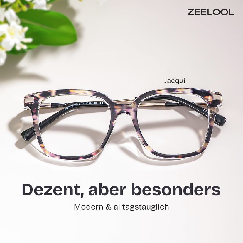 Jacqui Tortoise Quadratisch Brille