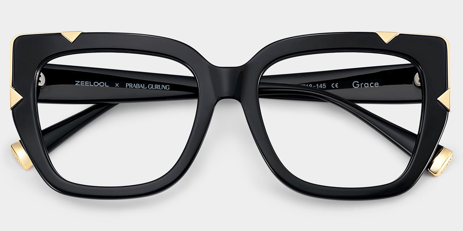 Grace Schwarz Cateye Brille2