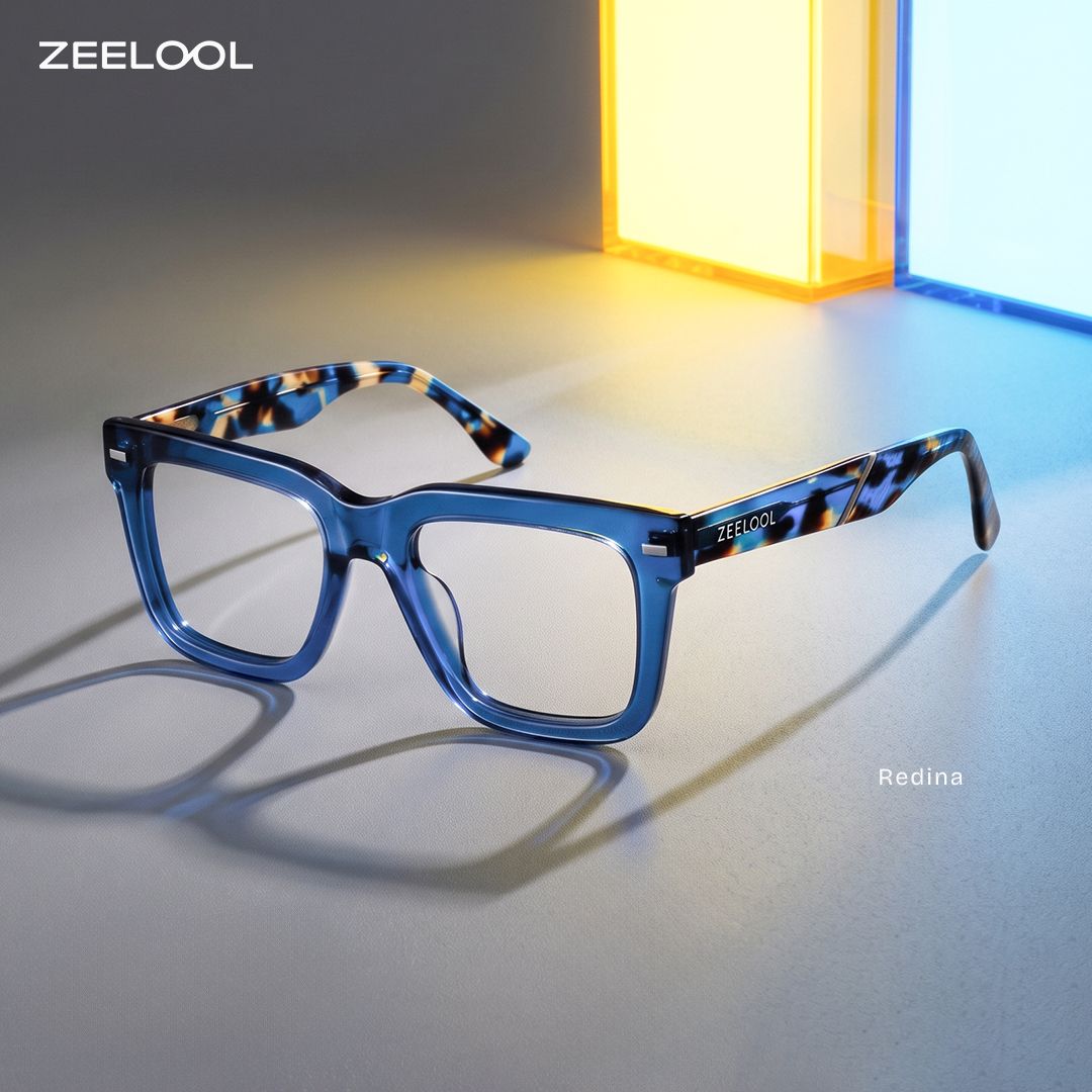Dicke blaue Brille für Herren1
