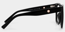 Ebony Schwarz Quadratisch Brille3