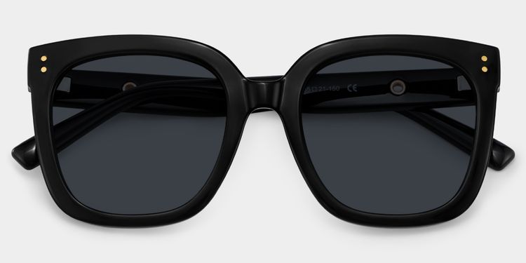 Ebony Schwarz Quadratisch Brille