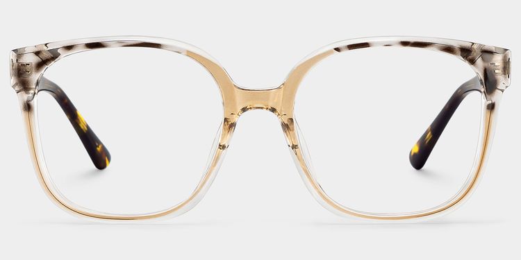 Siner Beige Quadratisch Brille