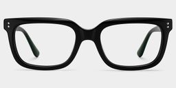 Fern Schwarz Rechteckig Brille2