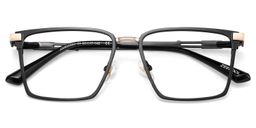 Finn Schwarz Rechteckig Brille1