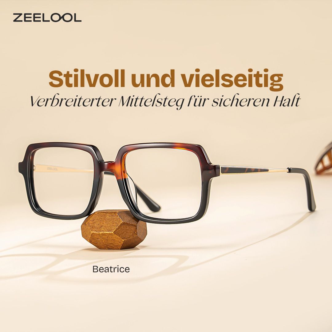 Beatrice Zweifarbig Rechteckig Brille0