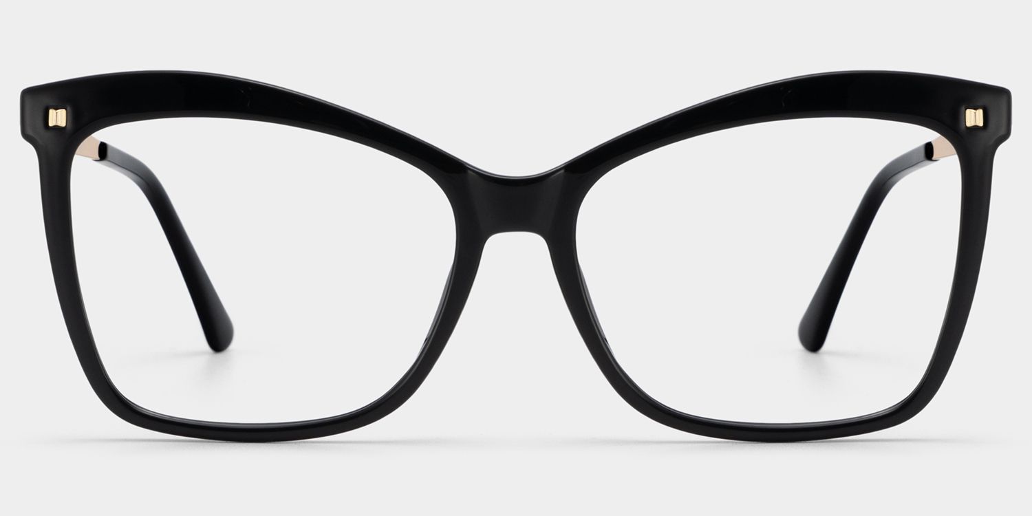 Isaebella schwarz Schmetterling-Form  Brille0