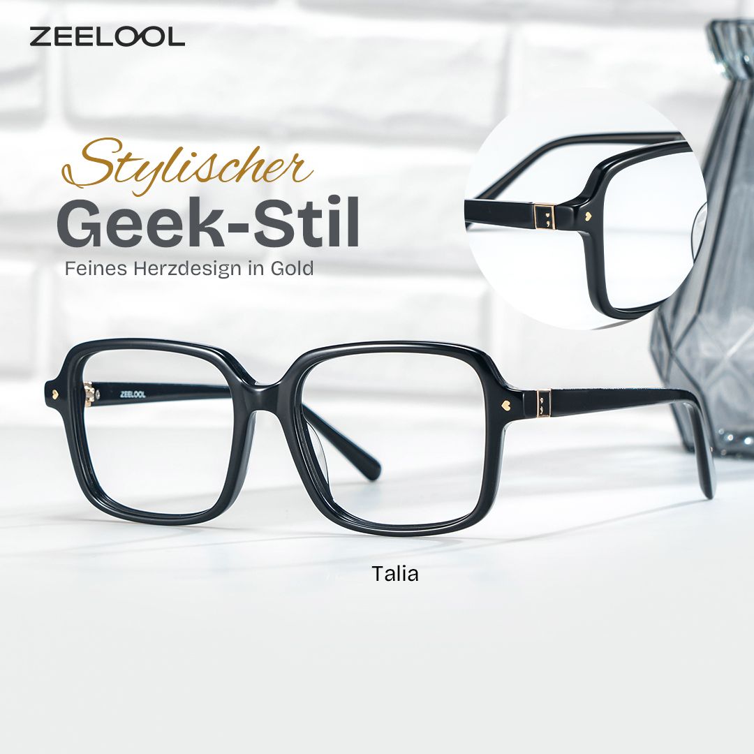 Talia Schwarz Quadratisch Brille0