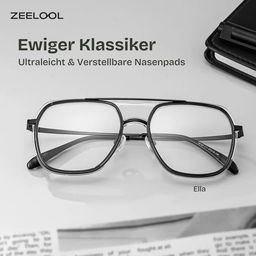 Ella Schwarz Pilot Brille0