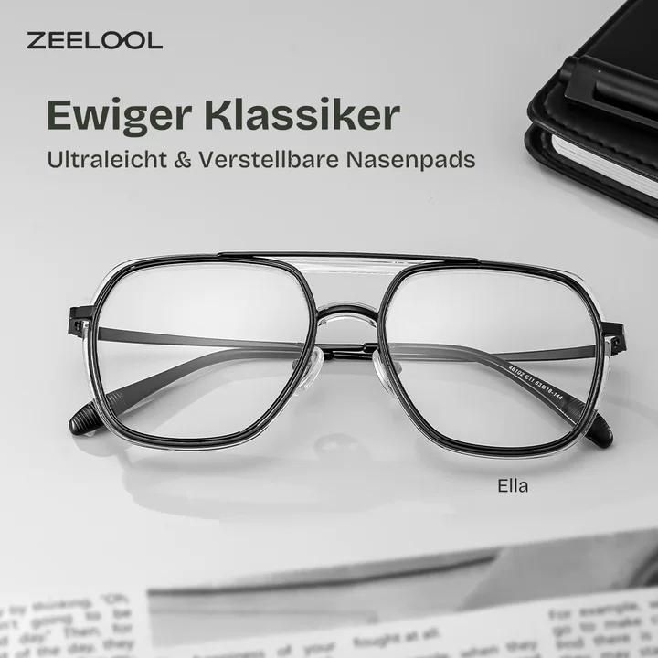 Ella Schwarz Pilot Brille